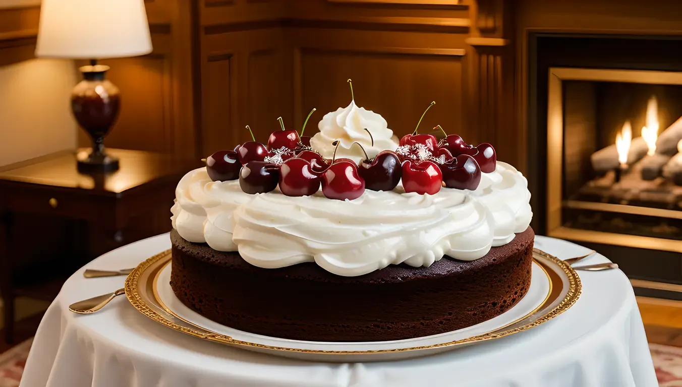 Luxurious Living Room Black Forest Cake Display
