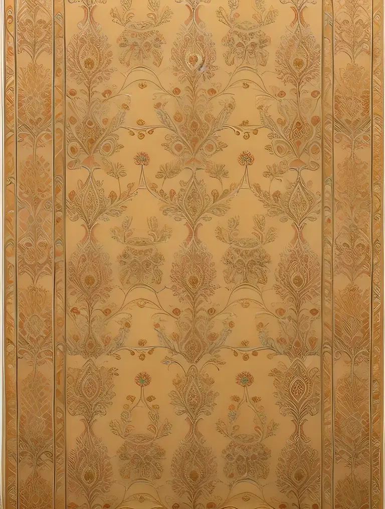 Luxurious Palace Adorned with Intricate Kushti Wallpaper Patterns