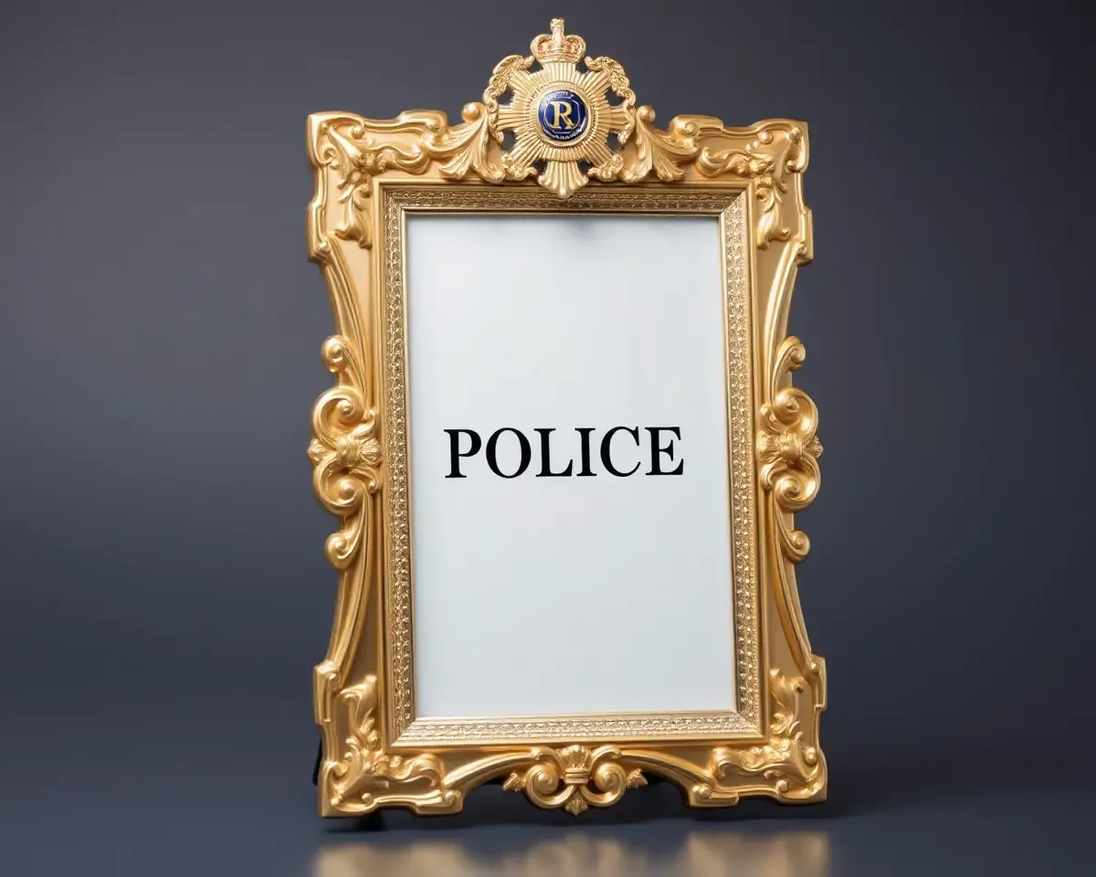 Luxurious Police Photo Frame with Gold or Silver Finish