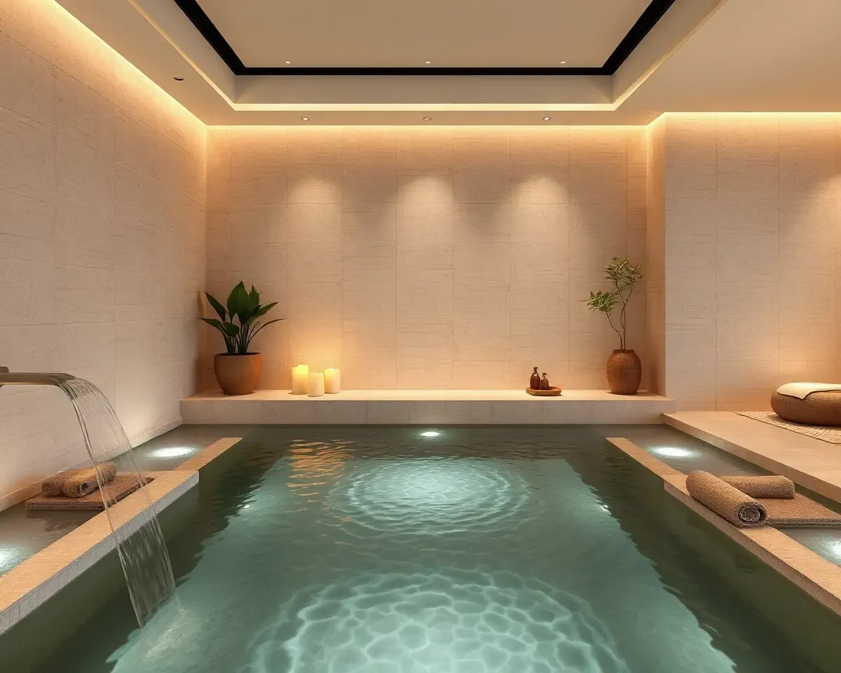 Luxurious Spa with Seamless Kota Stone Texture