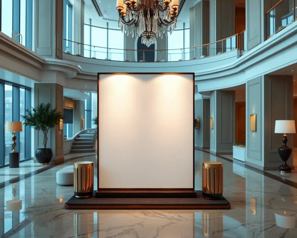 Luxury Hotel Standee Mockup with Free PSD File Download