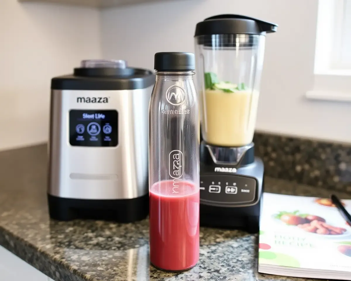Maaza Bottle on Kitchen Counter for Smoothie