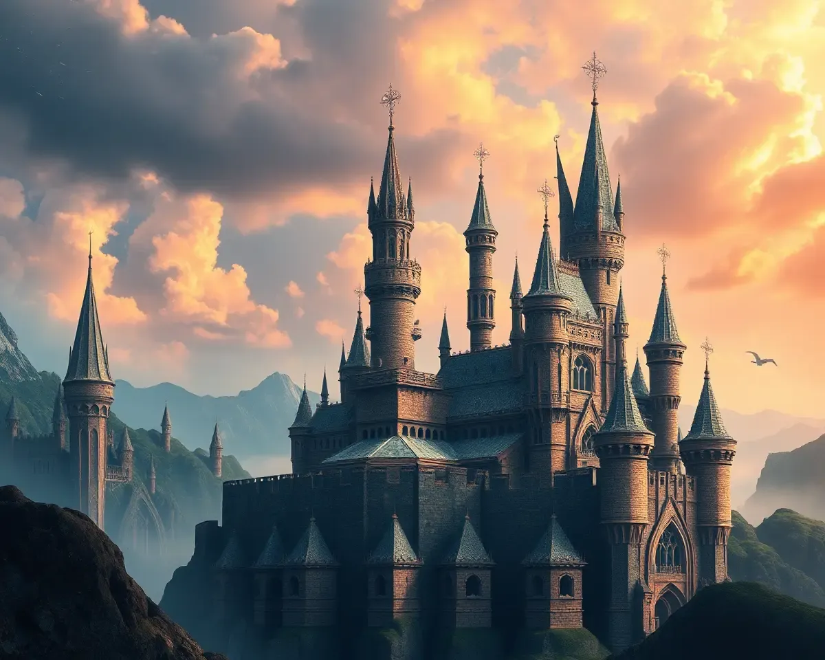Magical Kingdom with Impossible Architecture and Gravity
