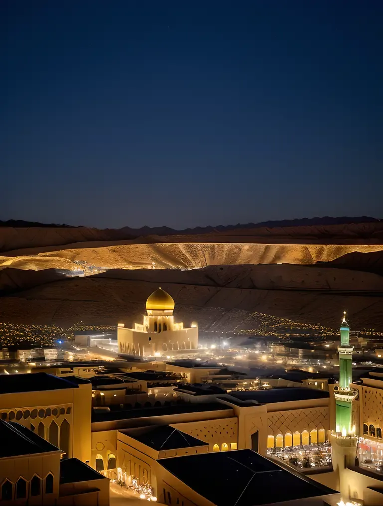 Magical Masjid Nabawi Nighttime Illumination