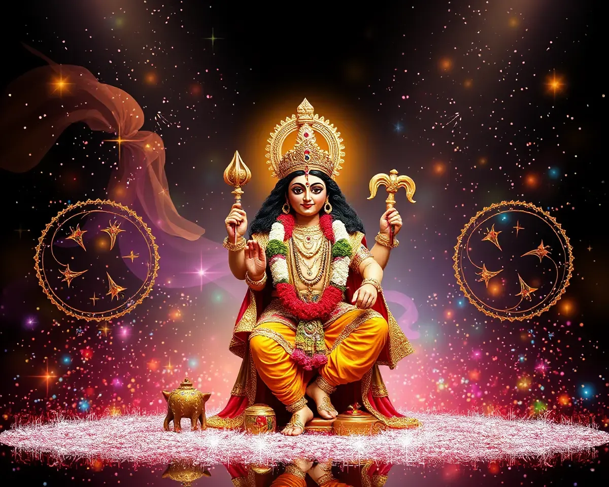 Magical Sparkles Glitter Krishna Studio Background Png