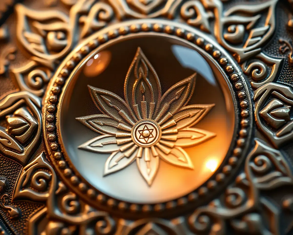 Magnified Shanku Chakra Namam with Seven Chakras Unveiled.
