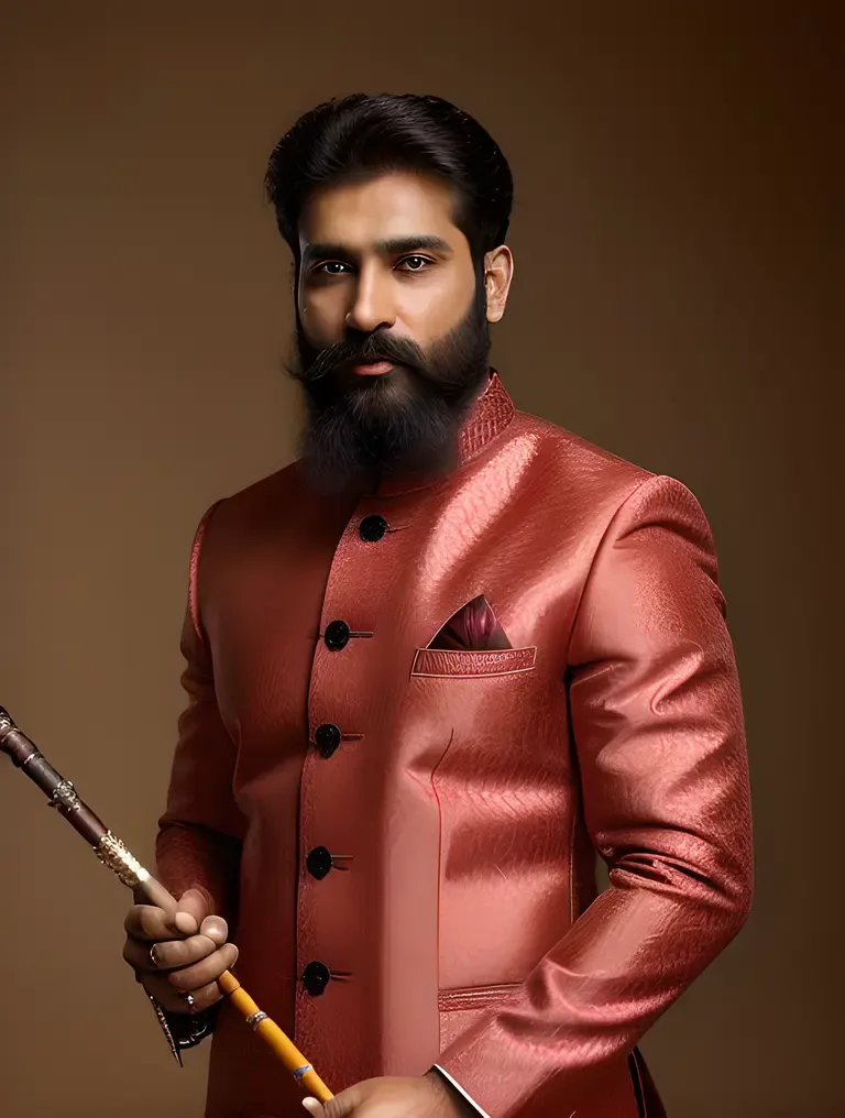 Majestic Baniya Man with Ornate Sherwani