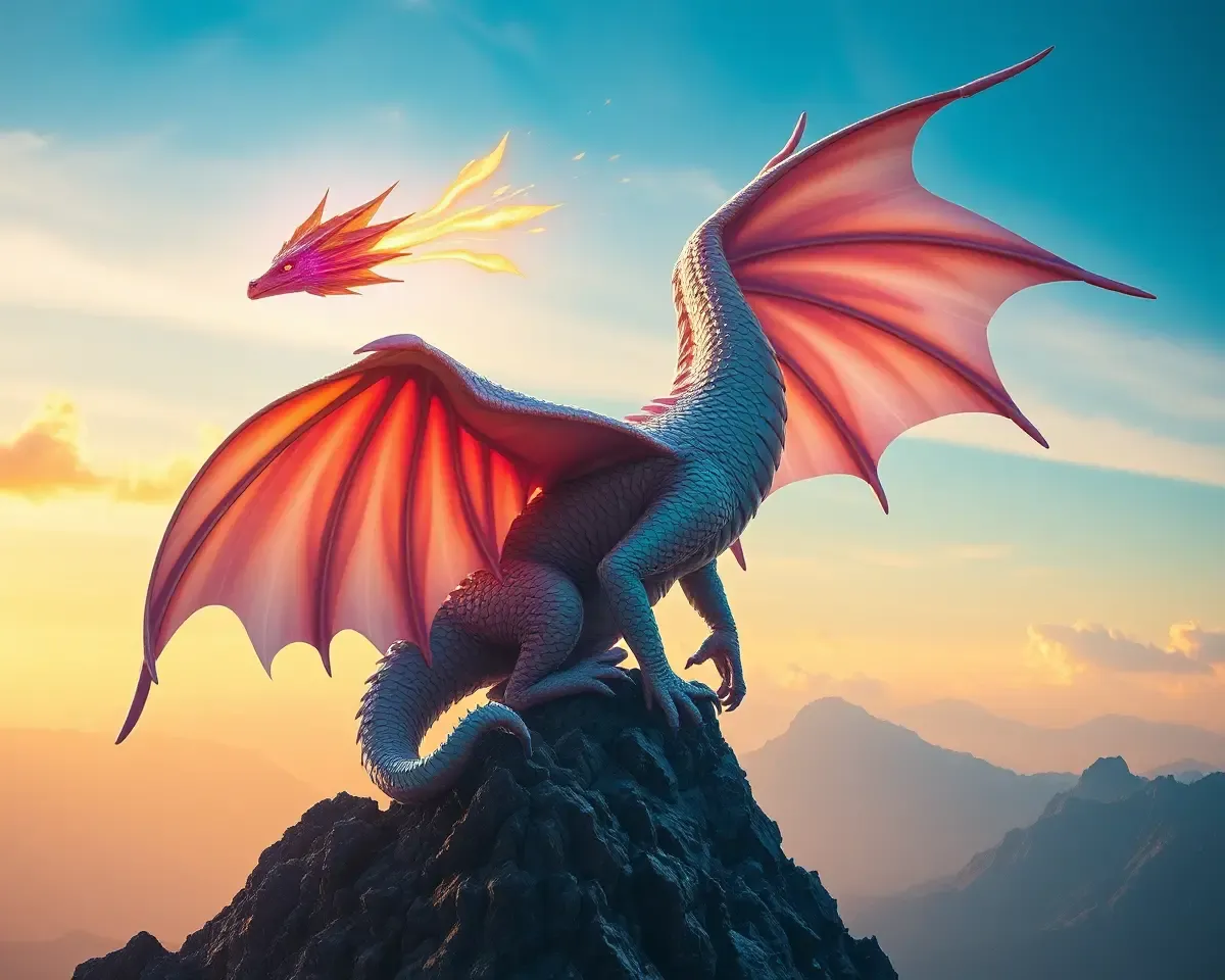 Majestic Dragon Breathing Cataheal Energy