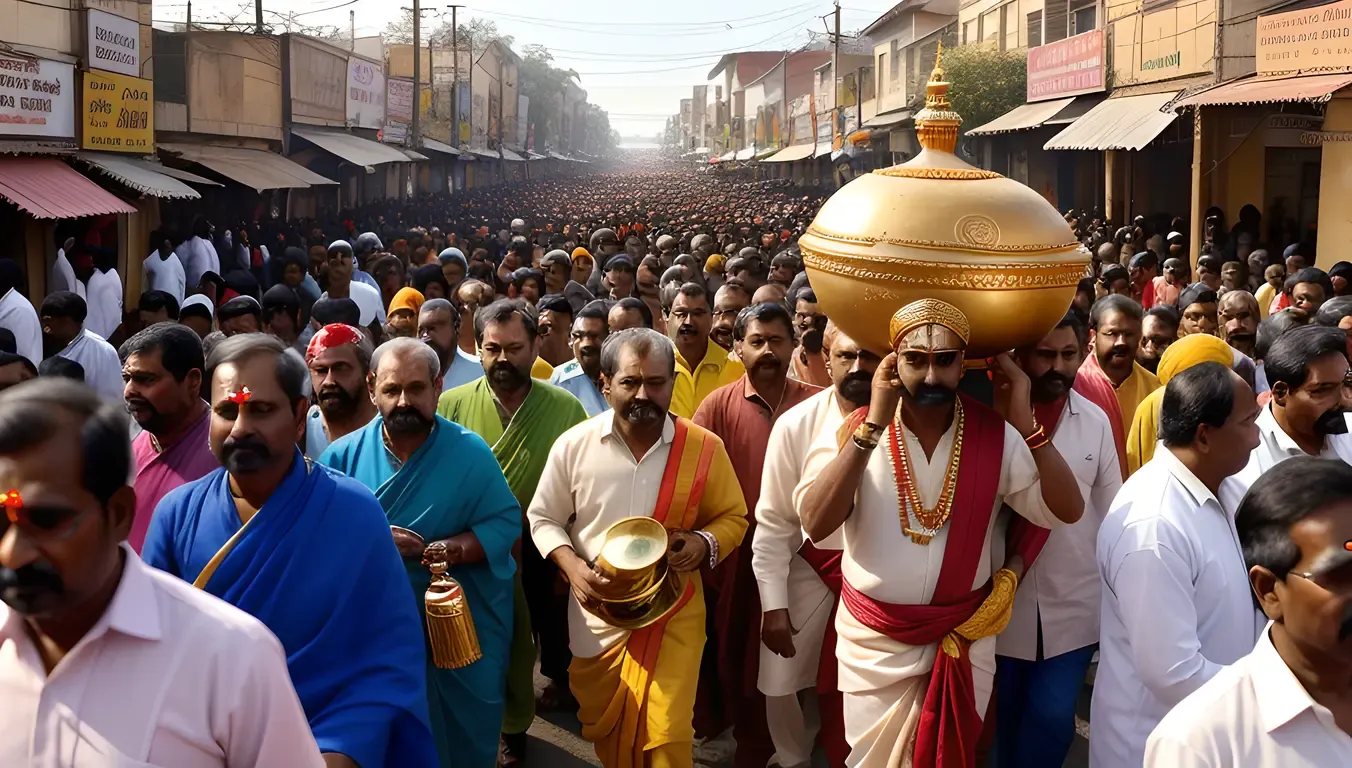 Makara Sankranti Festival Procession with Kanakadasa Idol