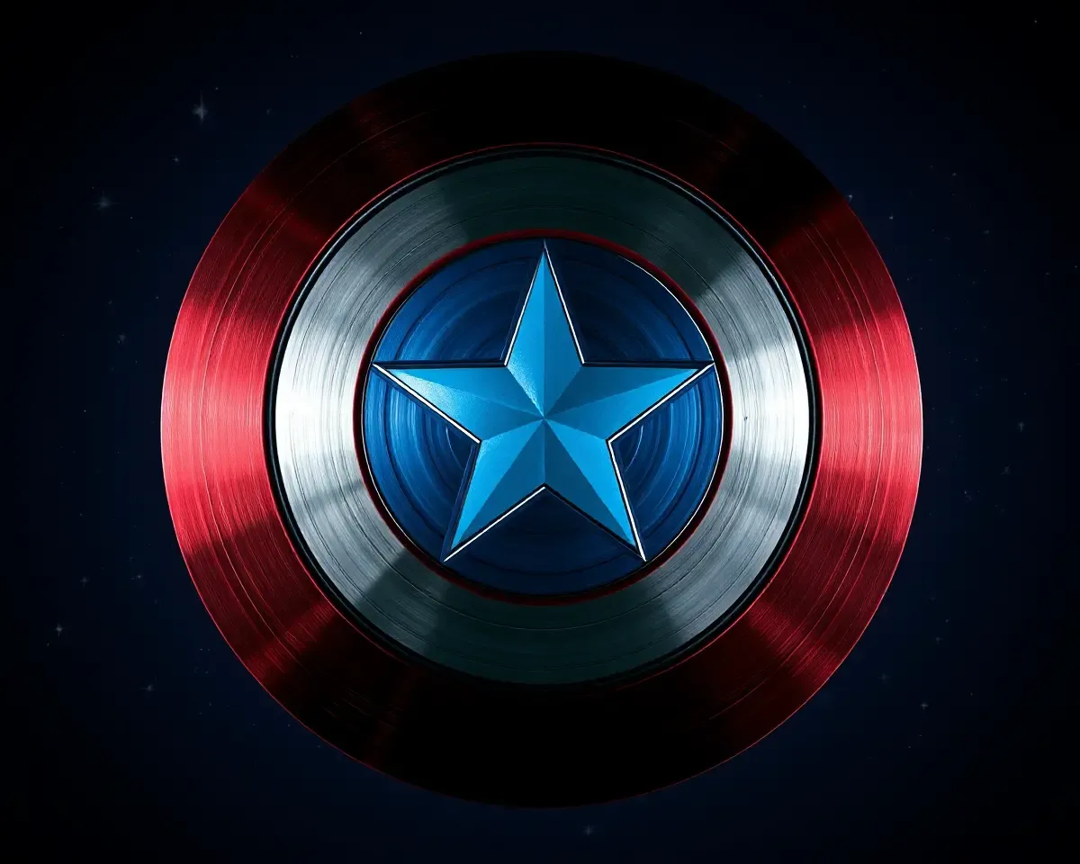 Marvel Wallpaper 4K for PC: Captain America's Shield in Space