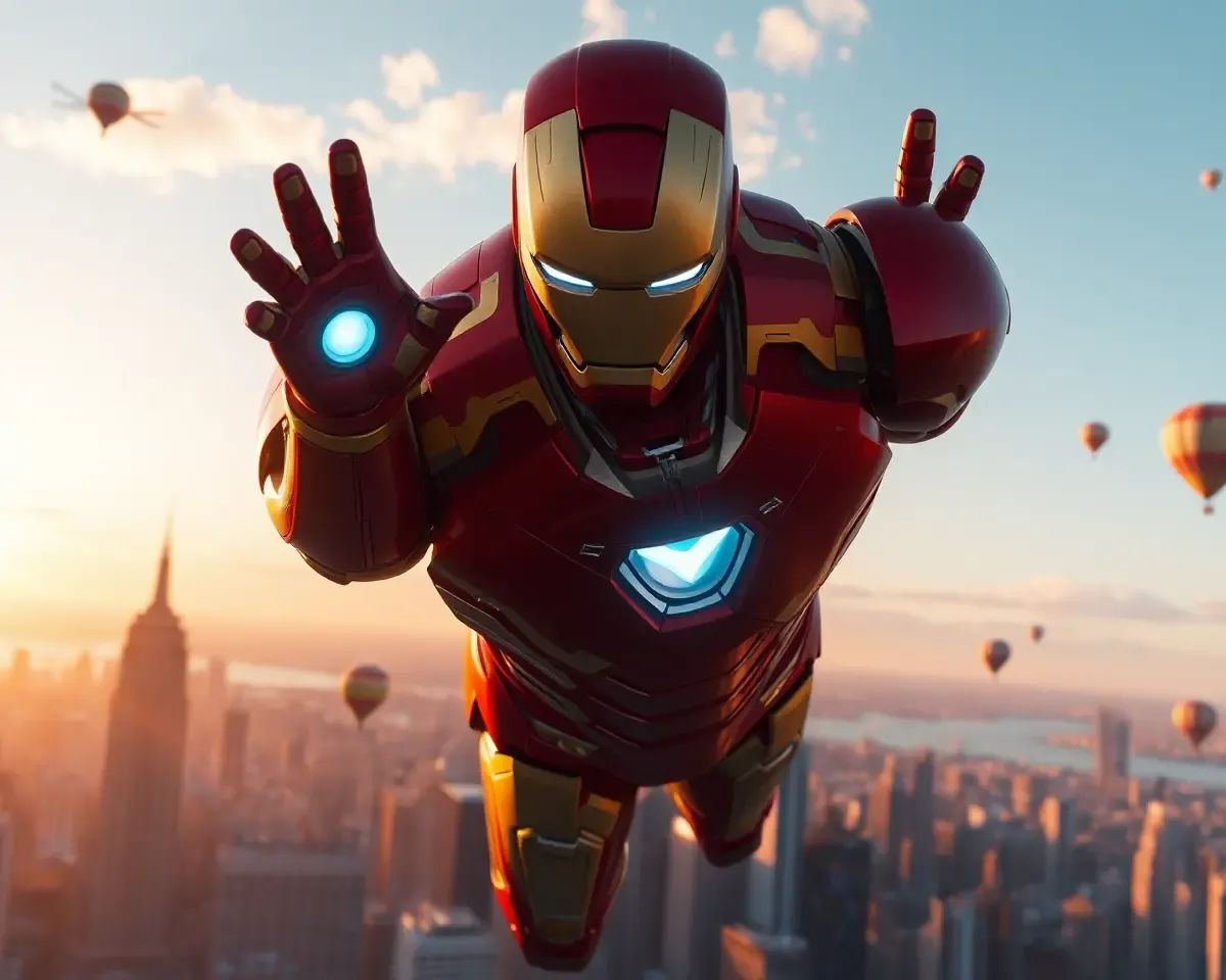 Marvel Wallpaper 4K for PC: Iron Man's Suit at Sunset