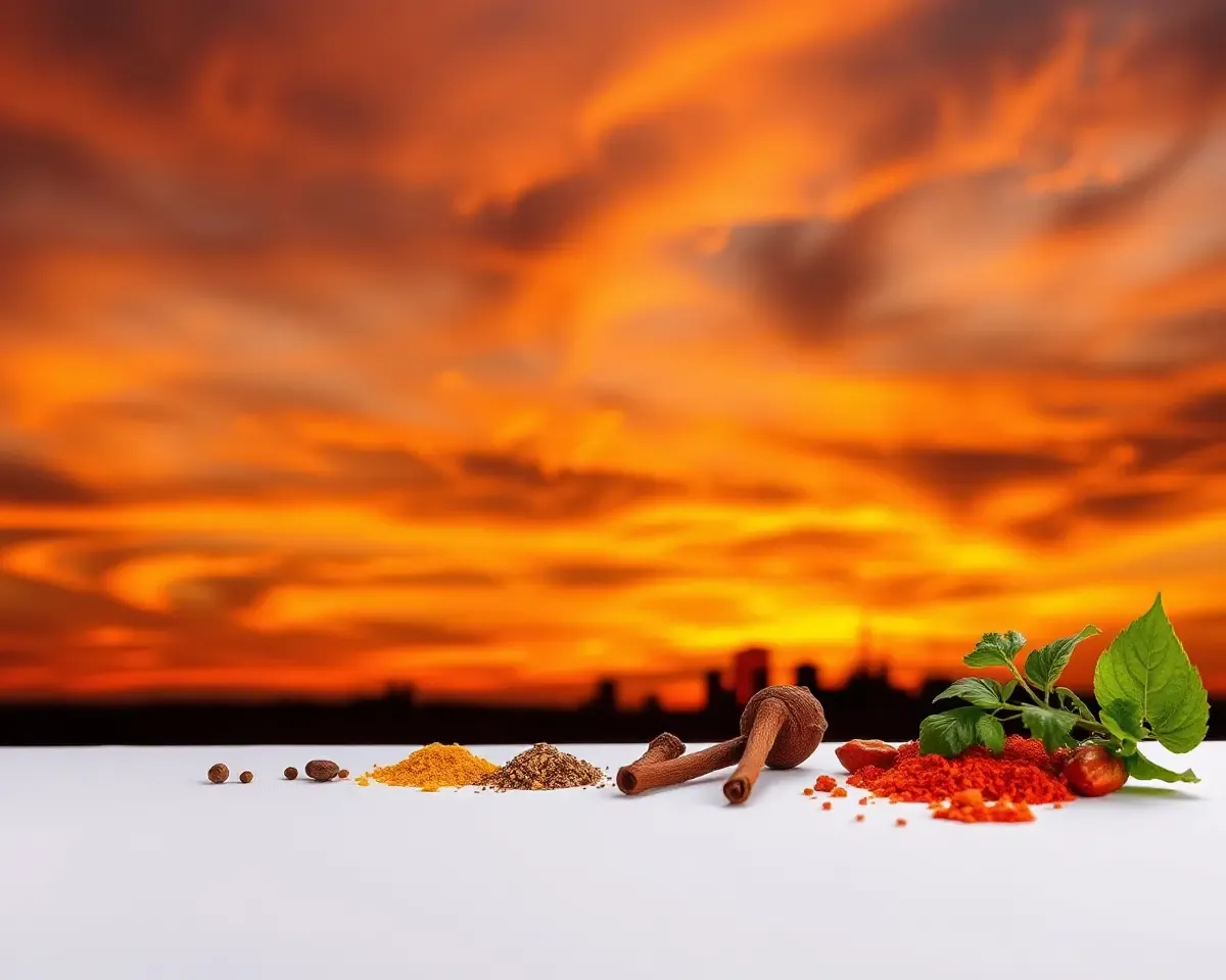 Masala-Inspired Sunset with Vibrant Orange and Yellow Hues