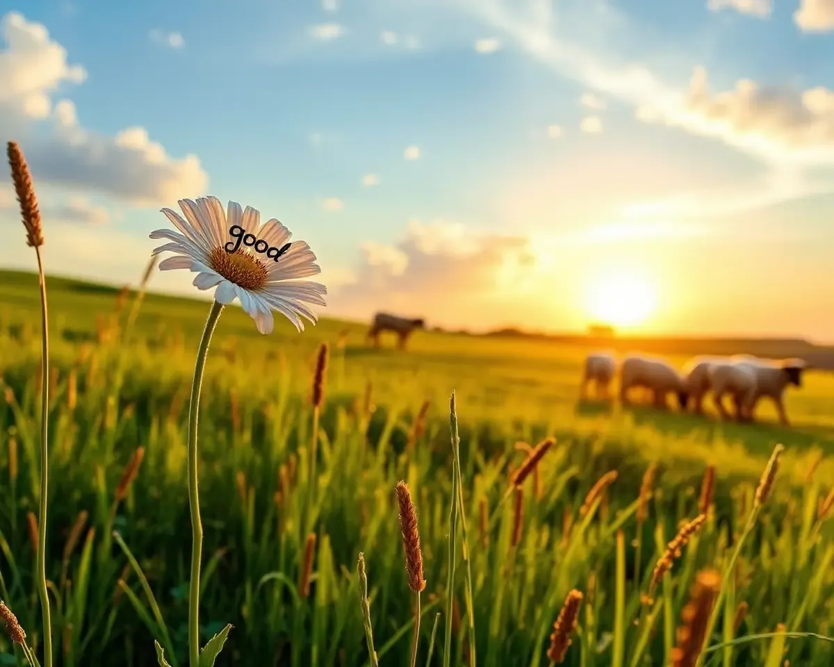 Meadow Sunrise Good Morning WhatsApp Free HD Image Download