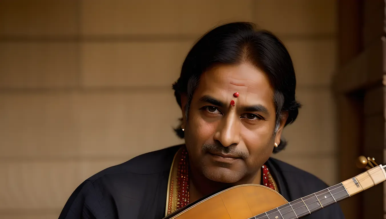 Mesmerizing Sarangi Player with Soft Focus