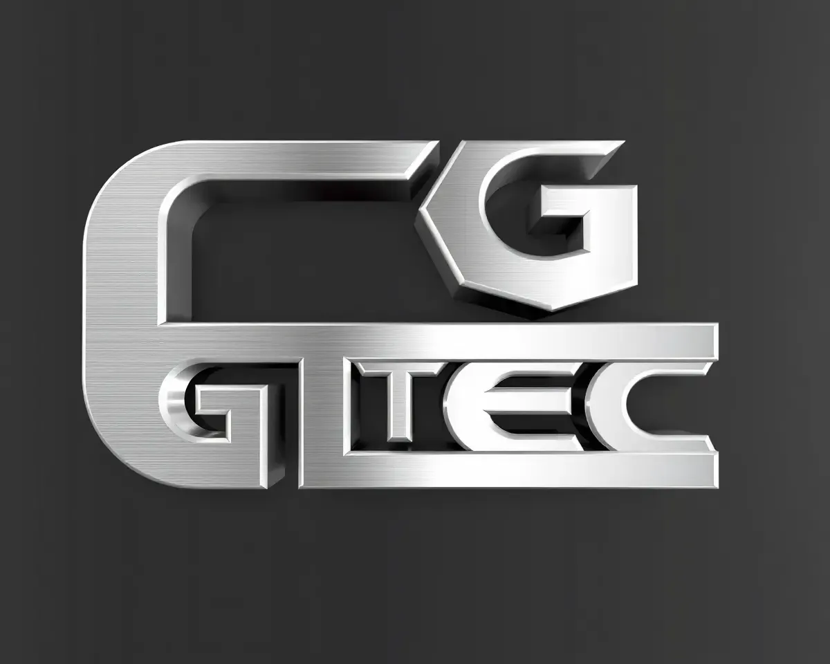 Metallic 3D Gtec Logo Design