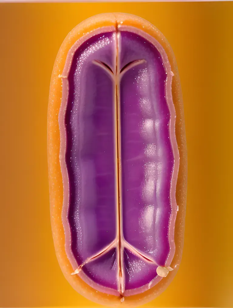 Microscopic Image of Dicot Cell with Cell Wall and Organelles