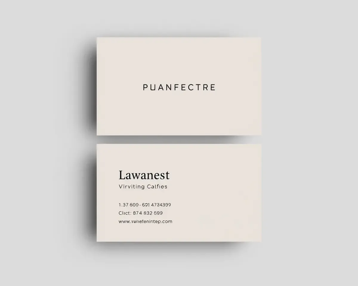 Minimalist Advocate Visiting Card with Simple Font