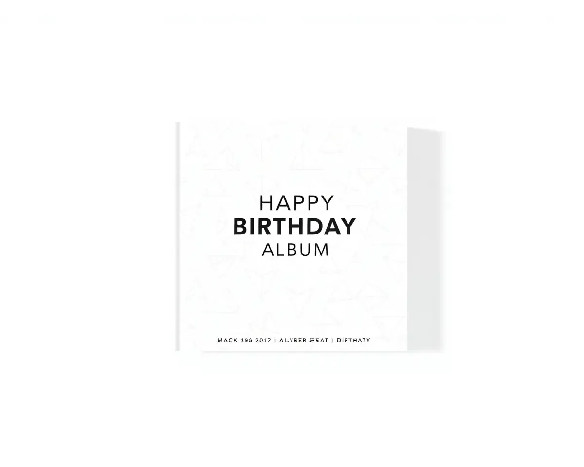 Minimalist Geometric Birthday Album with Bold Font
