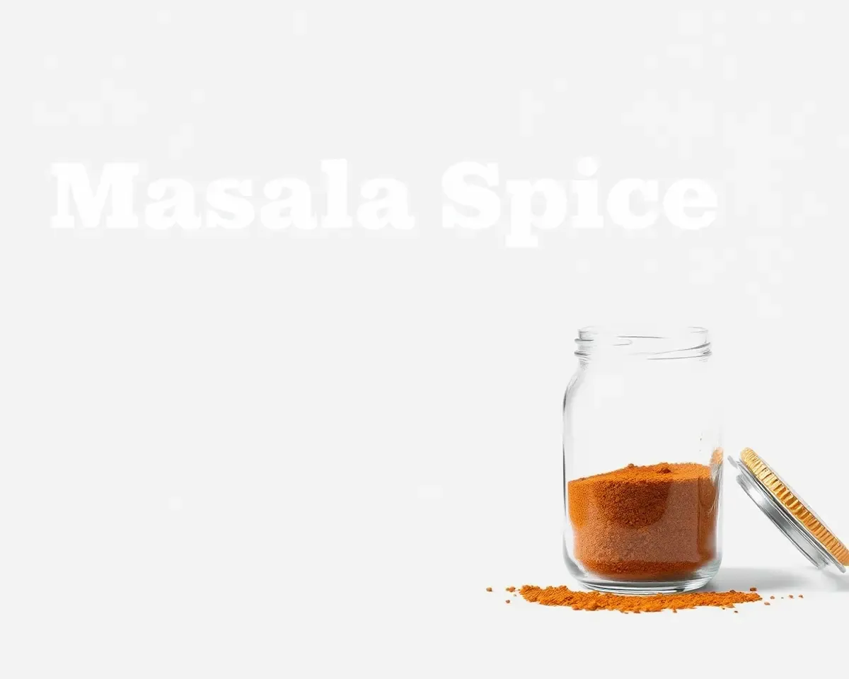 Minimalist Masala Spice in Simple Glass Jar