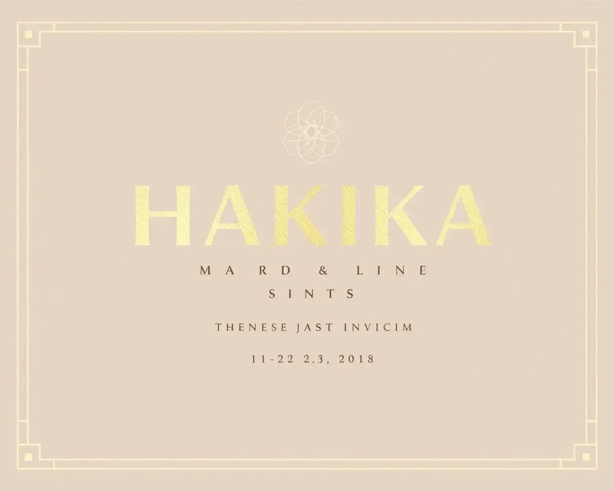 Minimalist Modern Hakika Invitation Card Design Concept