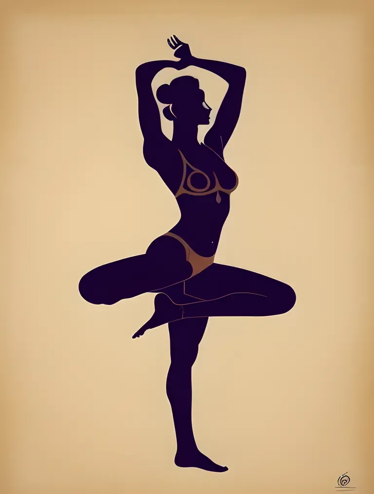 Minimalist Nataraja Design for Study or Office Wallpaper