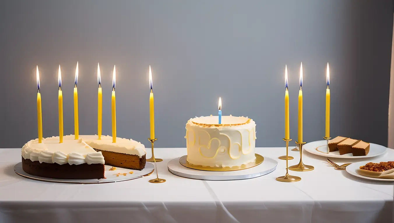Minimalist Negative Space Abstract Background with Simple Cake