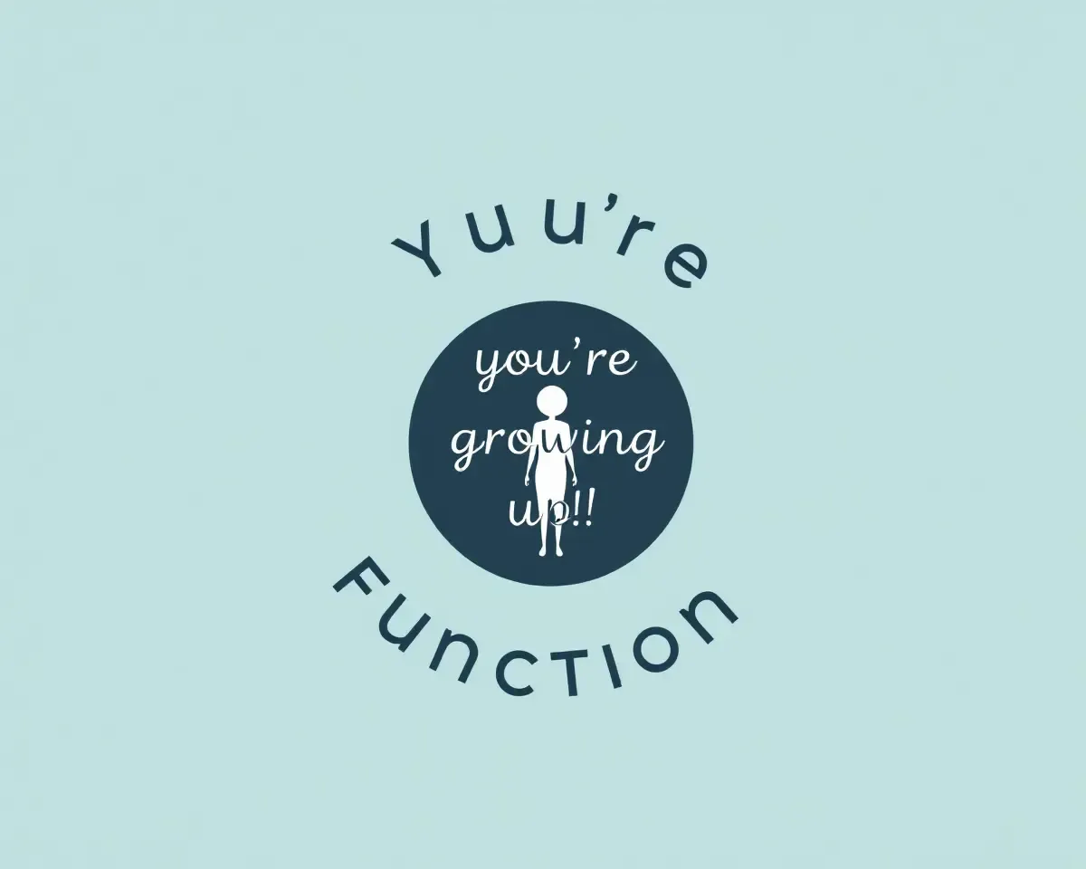 Minimalist Puberty Invitation with Growing Person Illustration
