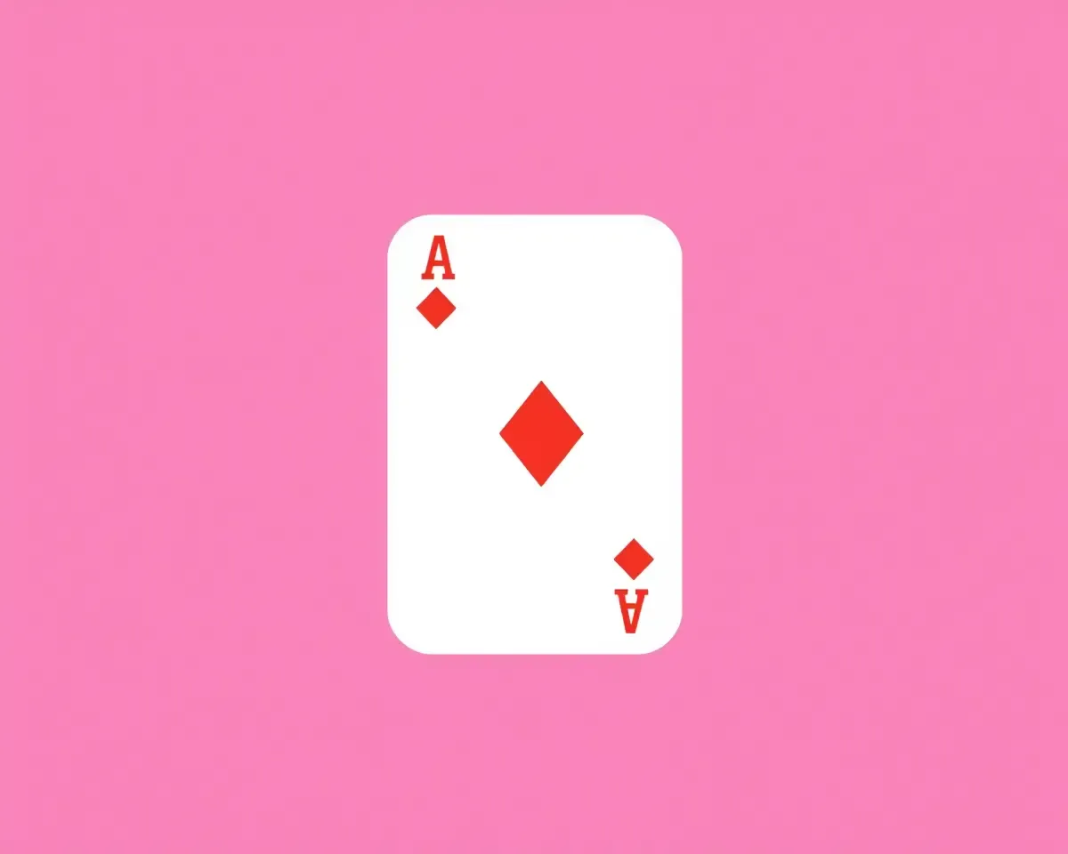 Minimalist Rummy Card with Clean Lines and Simple Shapes