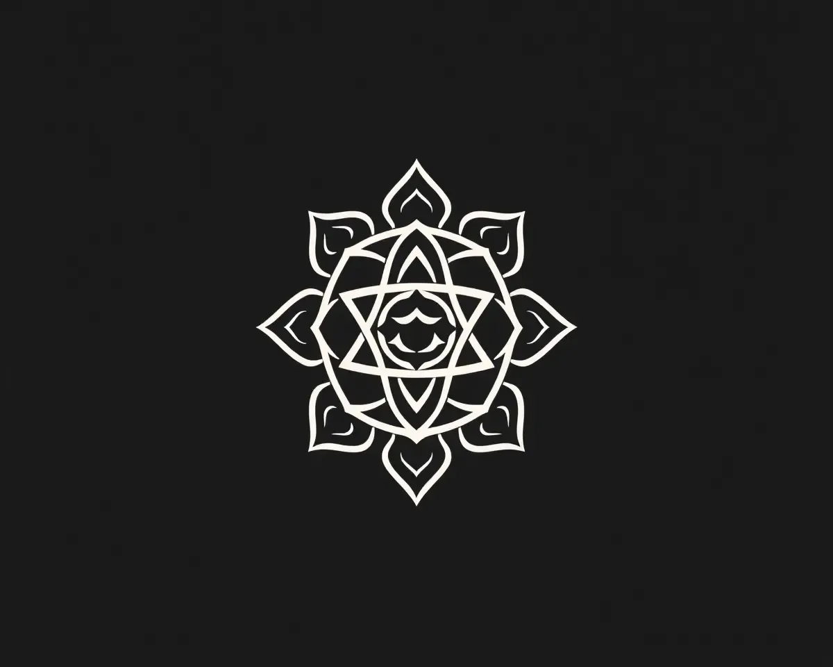 Minimalist Shanku Chakra Namam Design for Modern Decor.