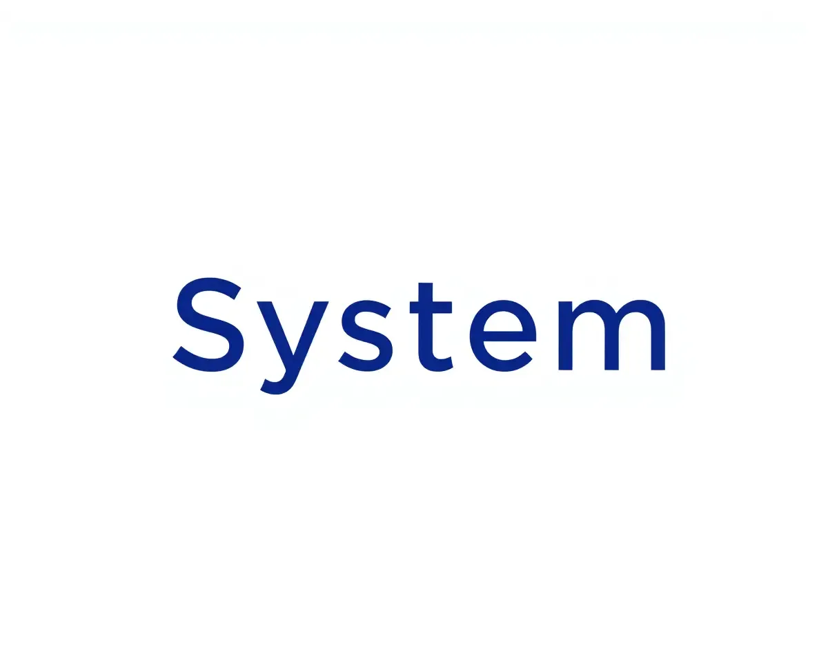 Minimalist System Flag with Modern Font