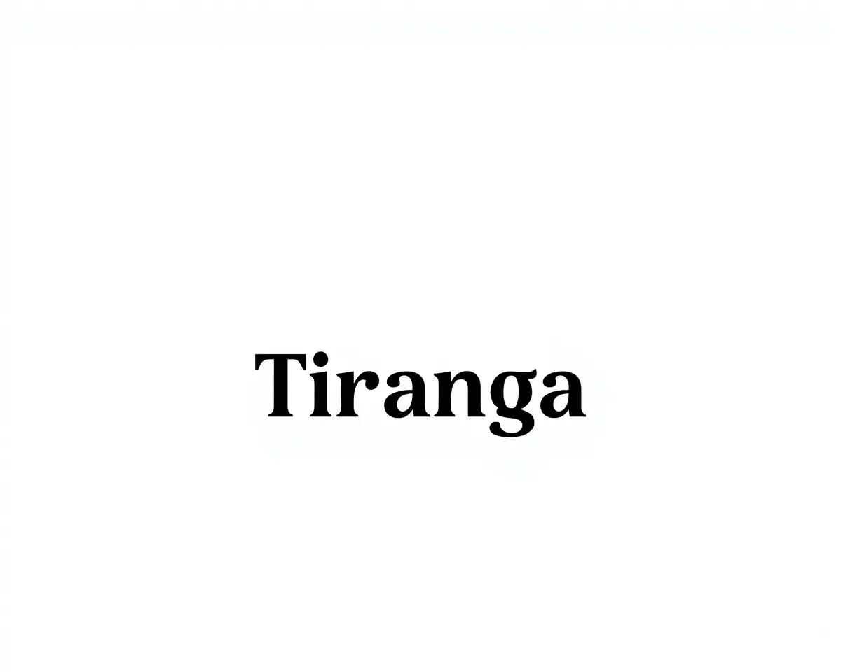 Minimalist Tiranga Design on Simple White Background