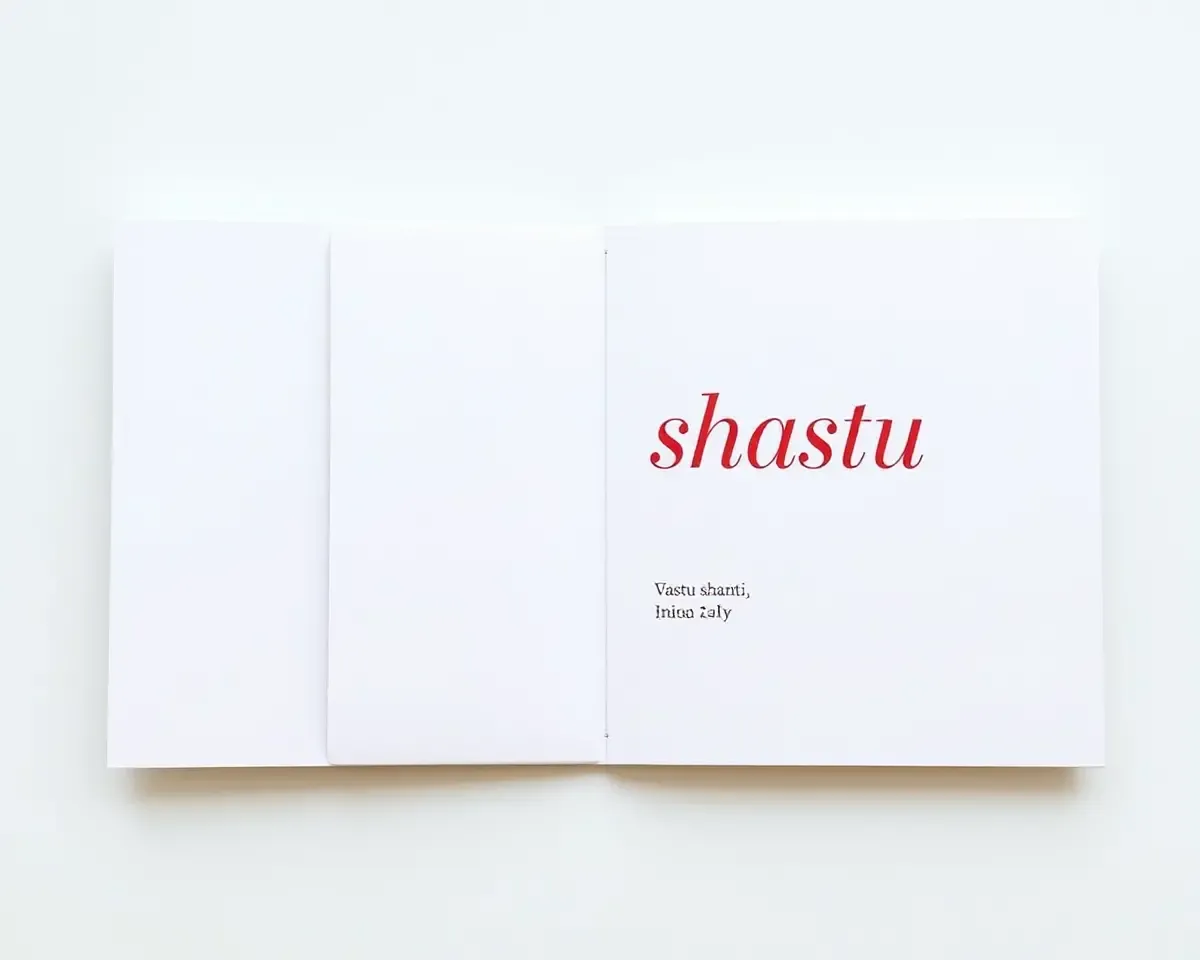 Minimalist Vastu Shanti Invitation Card Design