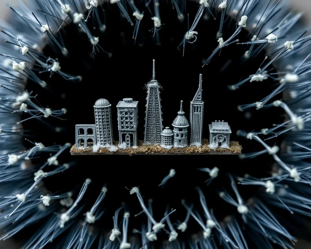 Mocop's Bristles Form Miniature Cityscape