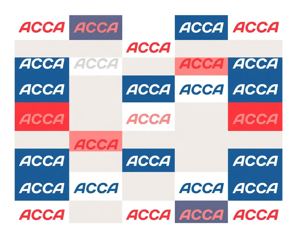 Modern ACCA Logo Pattern in Neutral Background