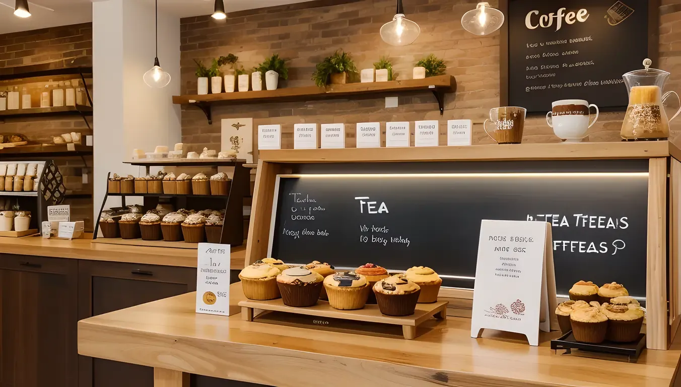 Modern Tea Bar with Loose-Leaf Teas and Snacks
