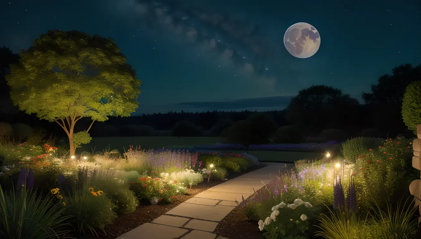 Moonlit Garden Wallpaper for Windows 10