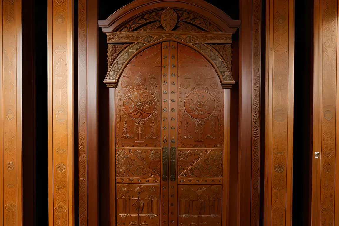 Mysterious yyyy Year Old Wooden Door