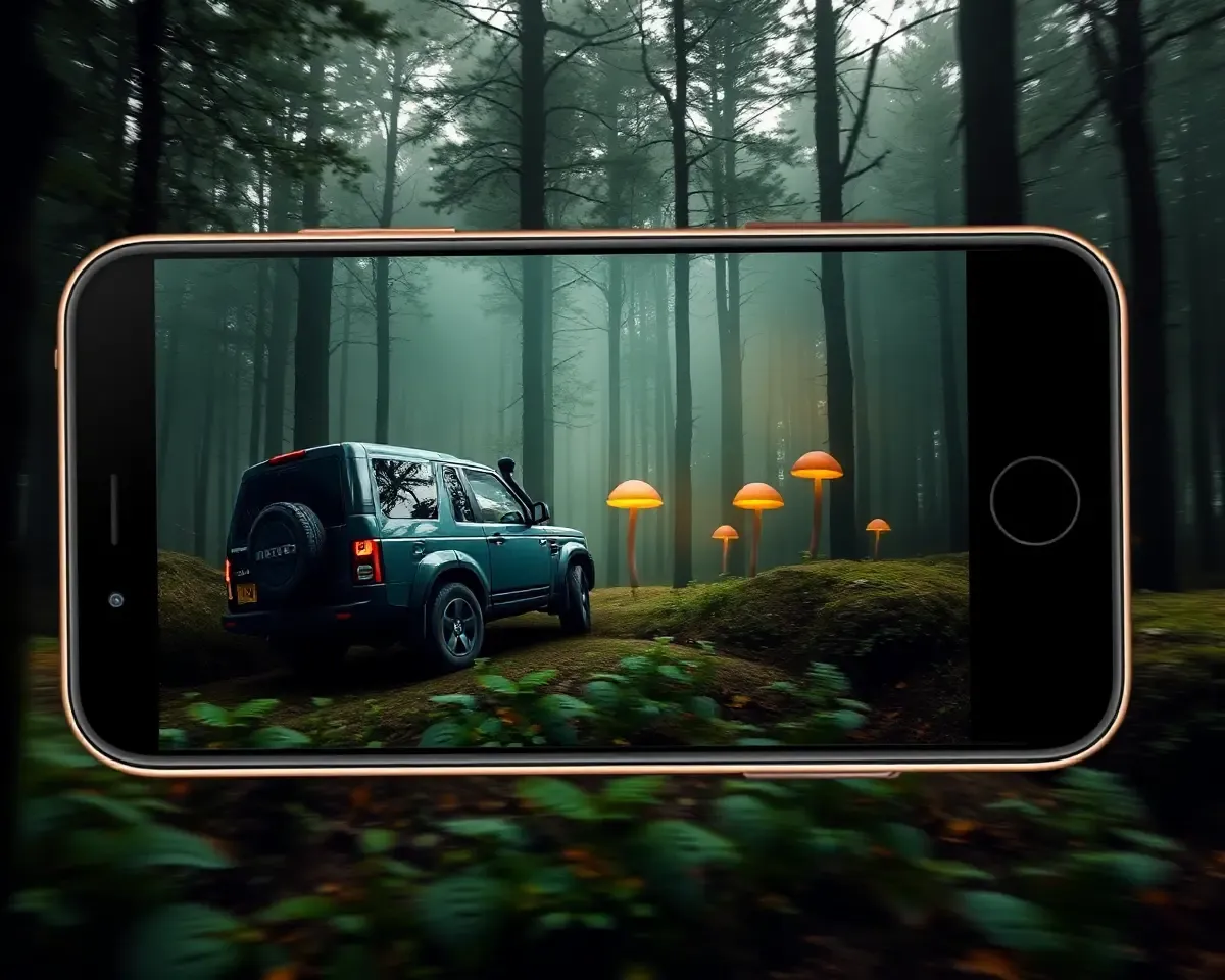 Mystical Forest Drive with iPhone Wallpaper