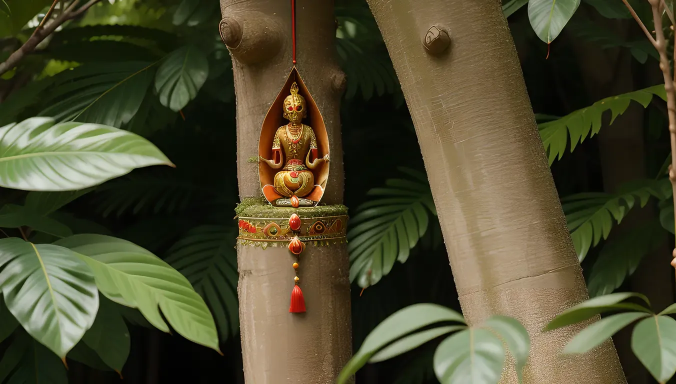 Nagaraja Blends with Foliage on Tree Wrap