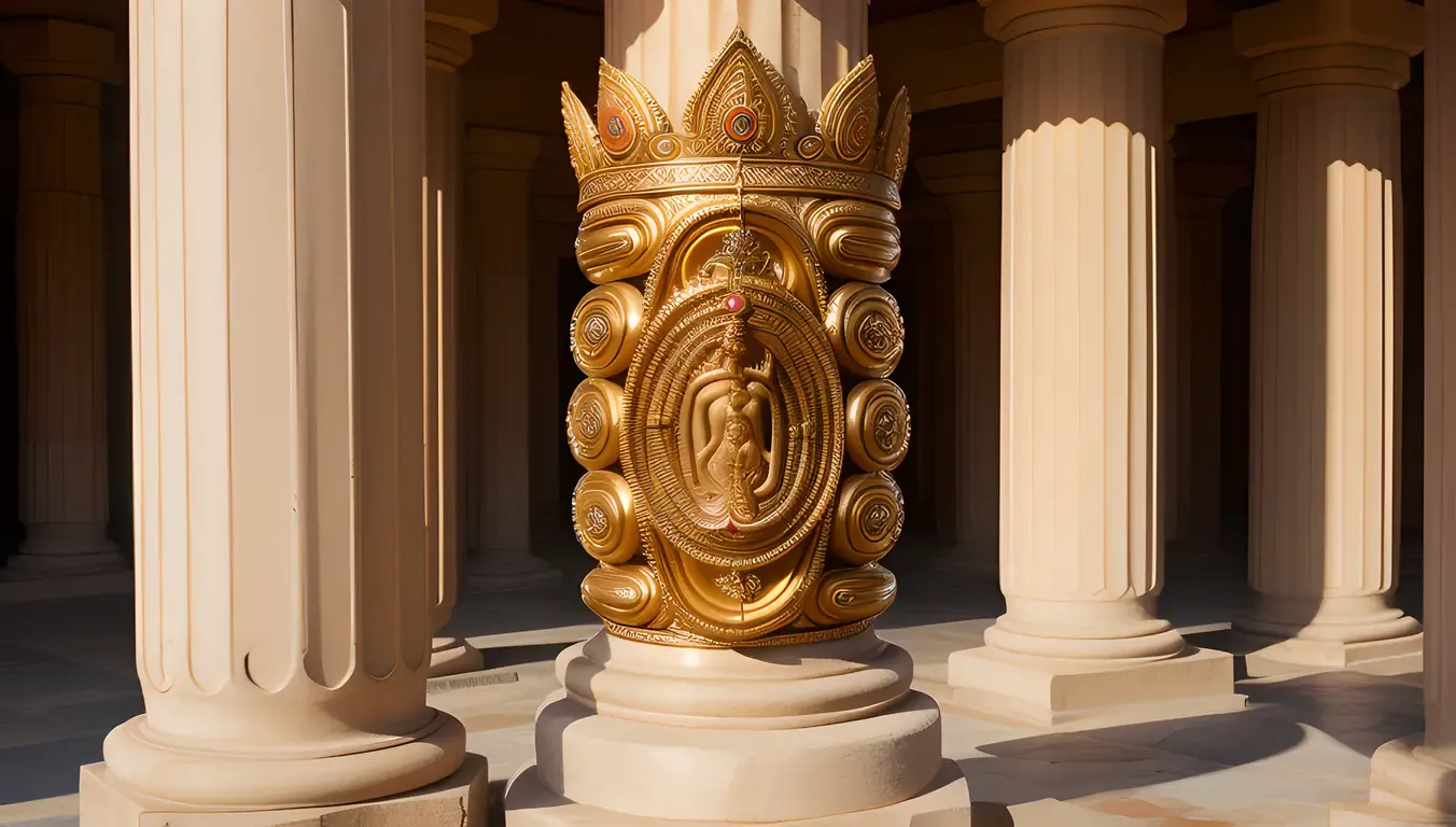 Nagaraja Guards Temple Entrance with Serpentine Coil