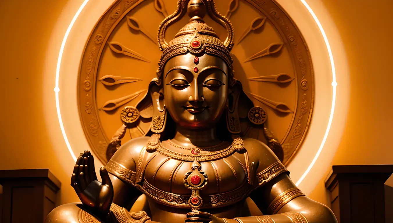 Nagaraja Meditates in Halo of Divine Light