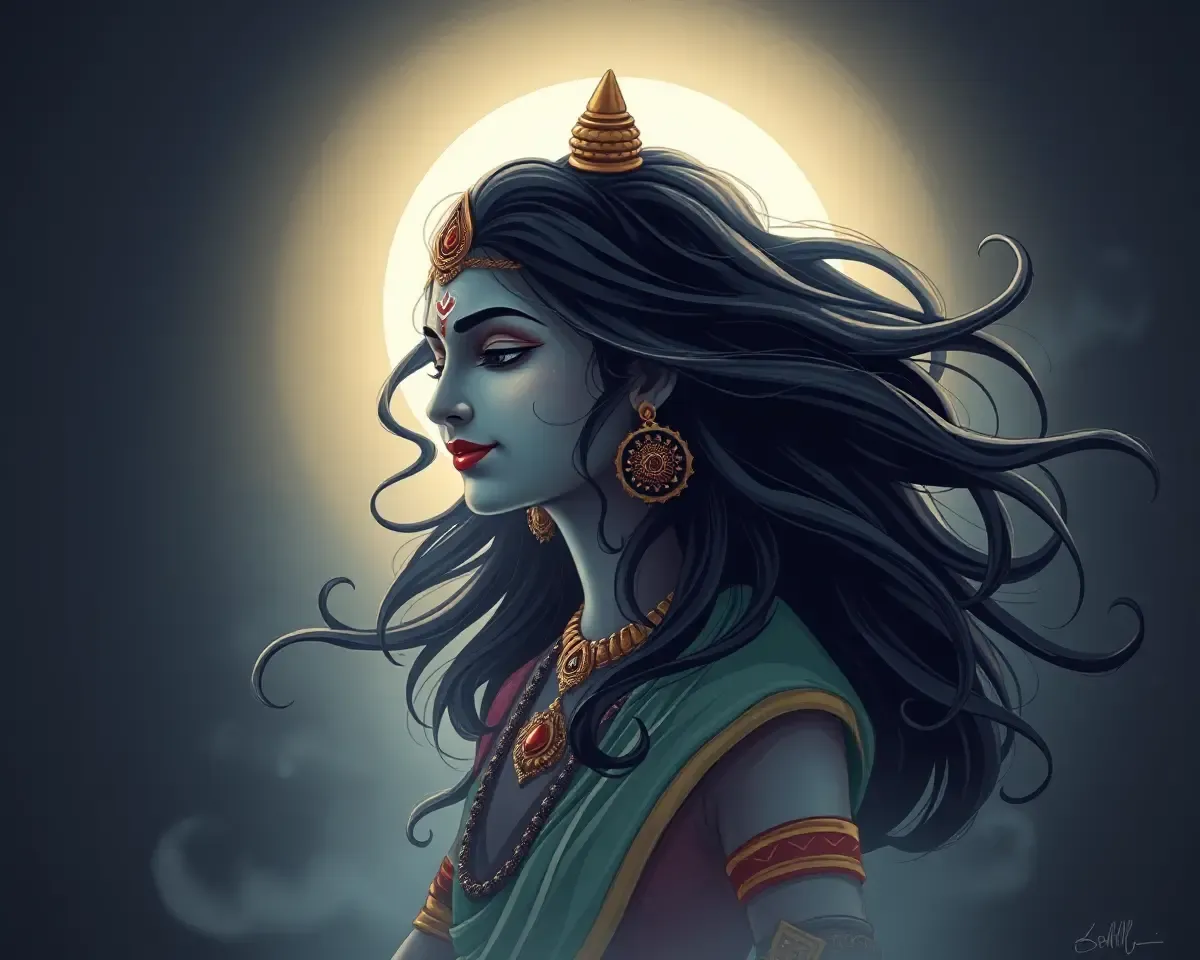 Nagavalli Goddess of Snakes in Serene Halo