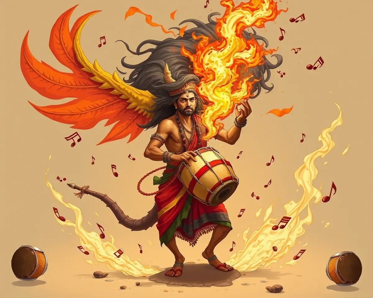 Nasik Dhol Player Transforms into Mythical Creature