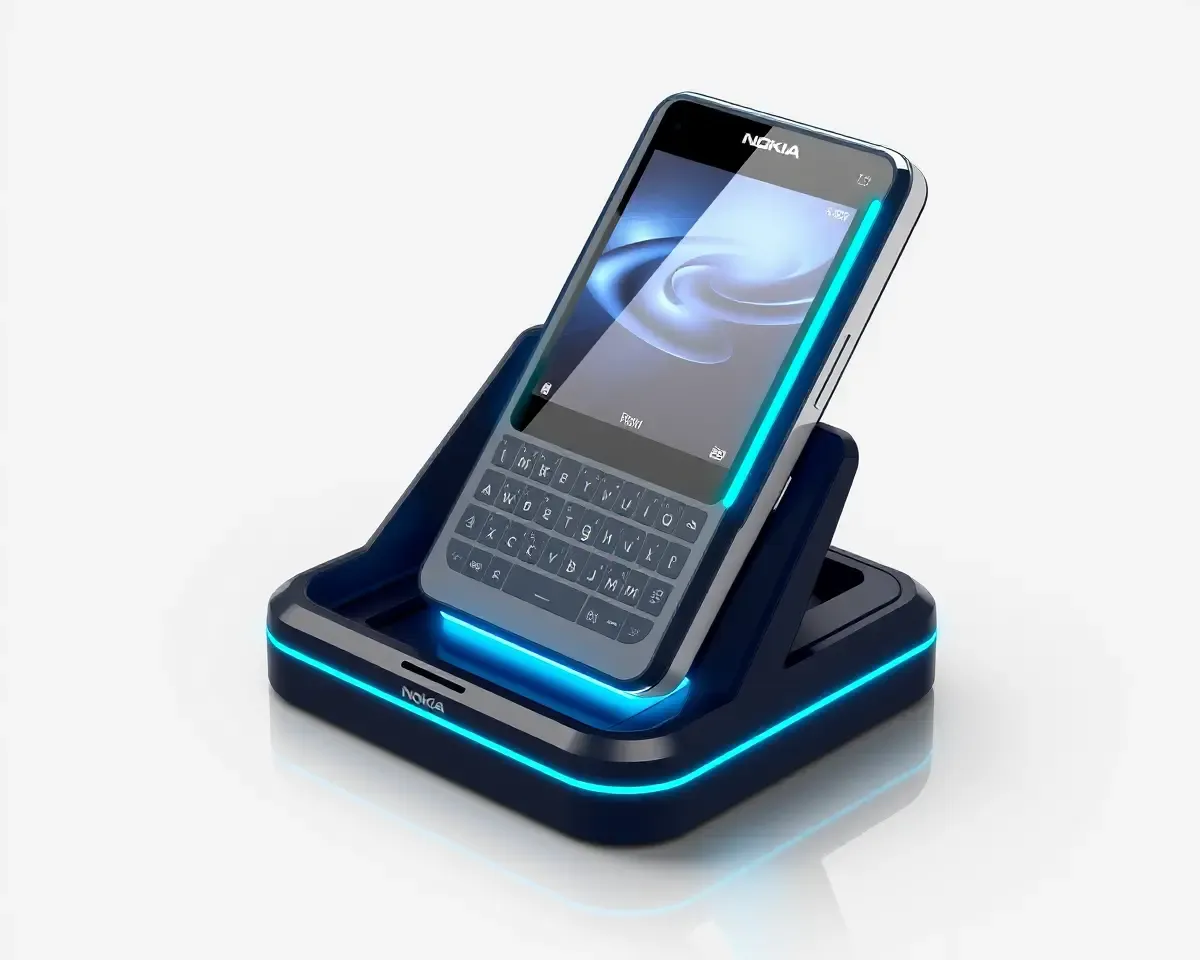 Nokia Charging Dock: Glowing Blue Lights