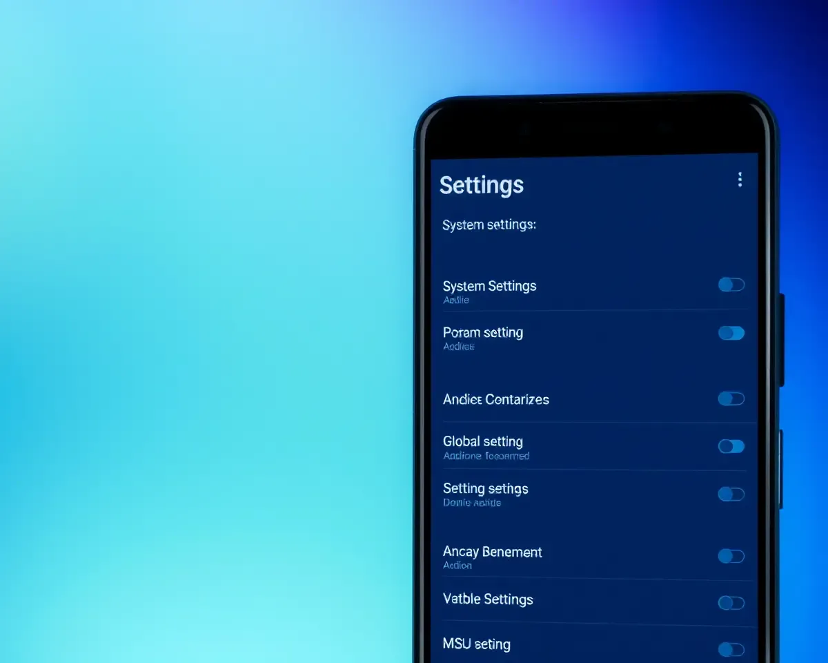 Nokia Settings Menu: Subtle Gradient Background