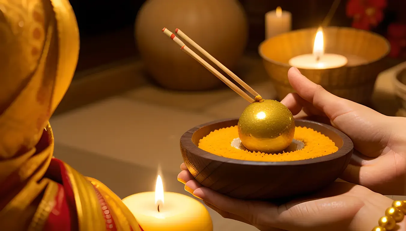 Offering Laddu to the Gods