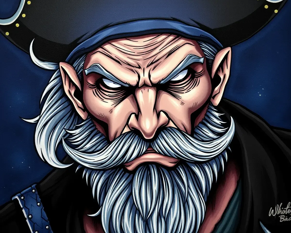 One Piece Whitebeard's Intense Facial Portrait
