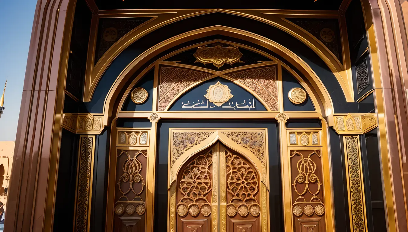 Ornate Entrance of Masjid Nabawi Pic