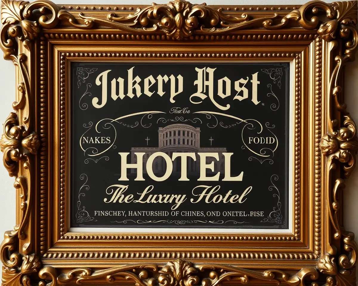 Ornate Font Highlights Luxury Hotel Ad