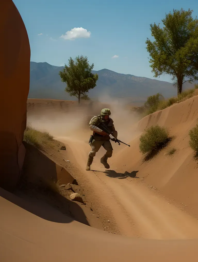 PUBG Character Navigates Treacherous Terrain with Skill